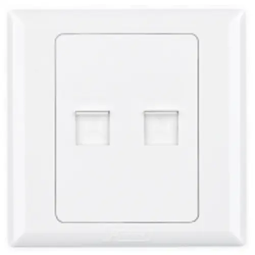 The Himel Advanced Series 2-Gang RJ45 Data Socket (HWDA2DS)